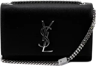 Saint Laurent Kate Logo Plaque Small Shoulder Bag