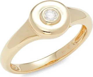 14K Yellow Gold & 0.11 TCW Diamond Ring