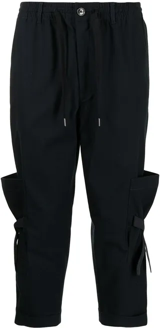 Cropped Drawstring Trousers