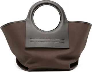 Canvas-Leather Tote Bag