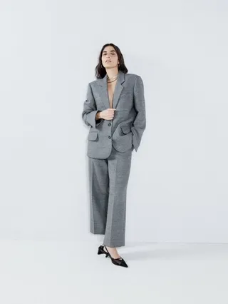 Flood-crop Wool Tailored Trousers