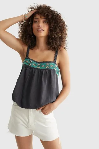 Limited Edition Beaded Square Neck Cami