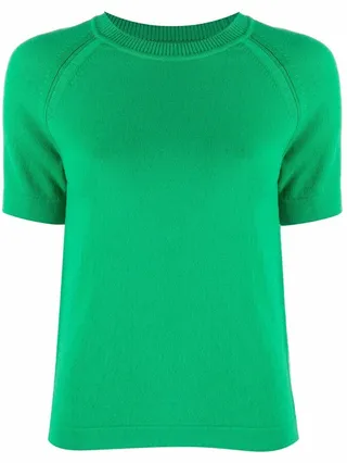 Short-Sleeve Cashmere Top