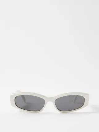 Bold Story Oval Acetate Sunglasses