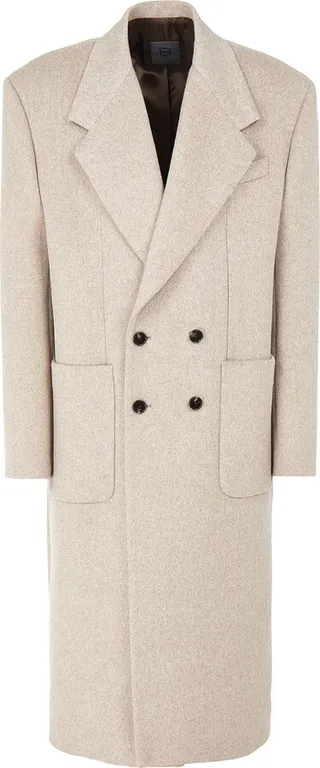 Wool Blend Double-breasted Overcoat Coat Light Brown