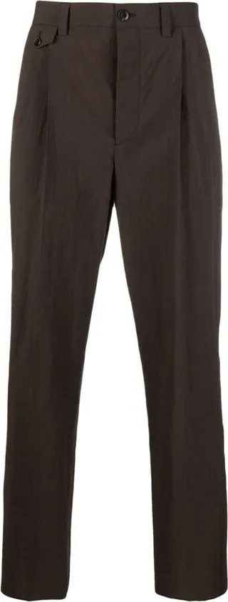 Straight-Leg Cotton Trousers