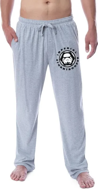 Star Wars Men's Imperial Stormtrooper Mask Logo Sleep Pajama Pants (XXX-Large) Grey