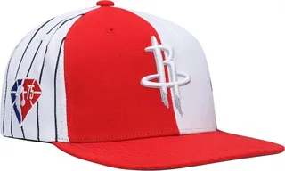 Men's Mitchell & Ness Red Houston Rockets Nba 75th Anniversary What The Snapback Hat