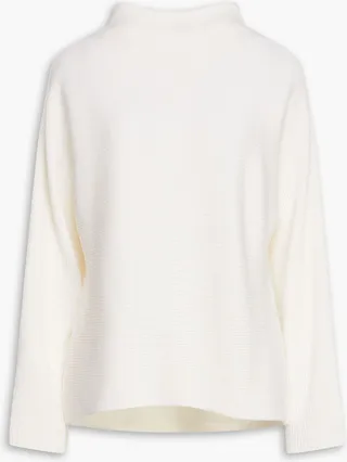 Ribbed wool and cashmere-blend turtleneck sweater