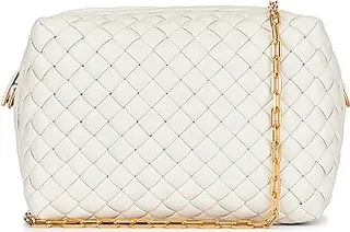 Bottega Veneta Padded Intreccio Camera Bag in Ivory