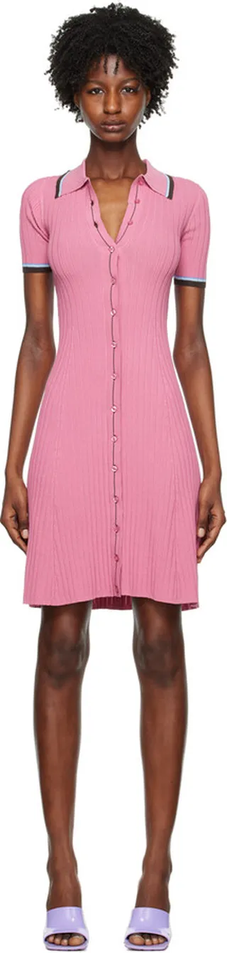 REMAIN Birger Christensen Pink Refined Midi Dress