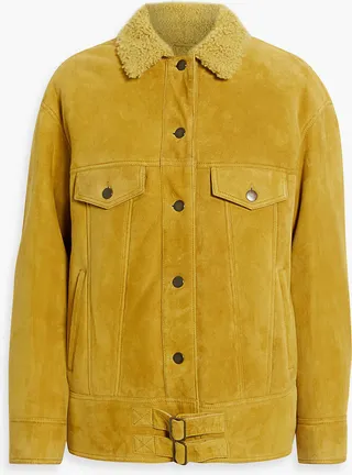 Shearling-lined suede jacket