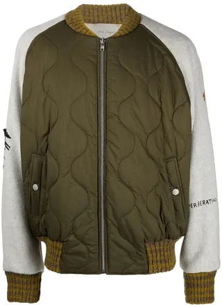 Logo-Embroidered Bomber Jacket