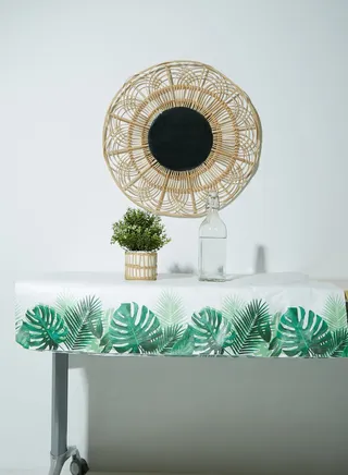 Tropical Fiesta Palm Paper Table Cover