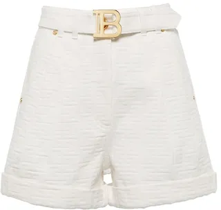 High-rise denim shorts