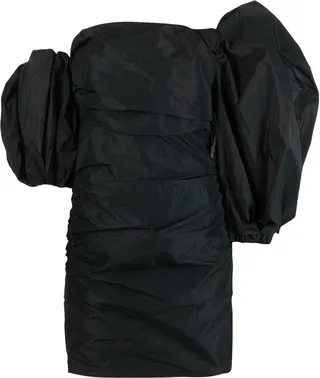 One-Shoulder Gathered Minidress