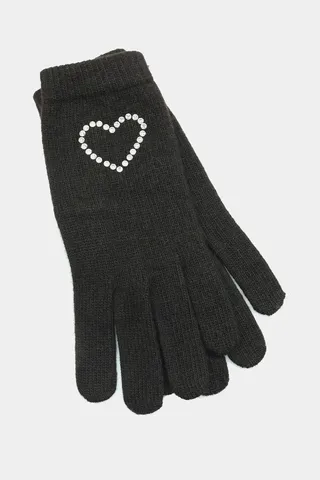 Crystals Heart Gloves