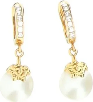 Versace Embellished Pearl Drop Earrings