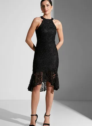 Halter Neck Lace Dress