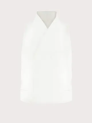 Ferragamo Men Double breasted slim fit waistcoat White
