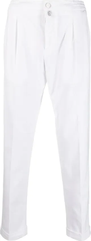 Pleat-Detail Straight-Leg Trousers