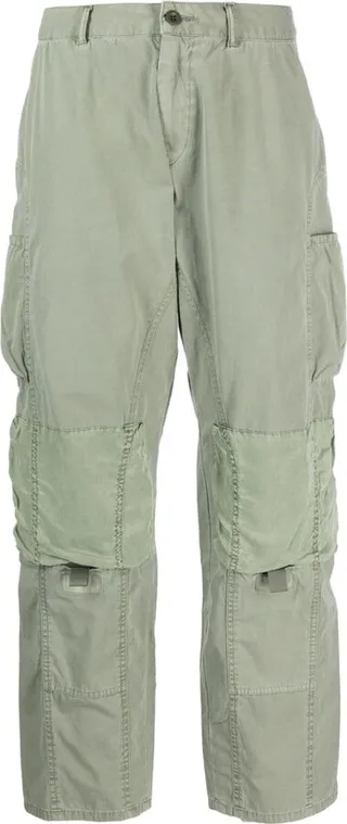 Mid-Rise Straight-Leg Work Trousers