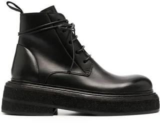 Chunky-Sole Lace-Up Boots