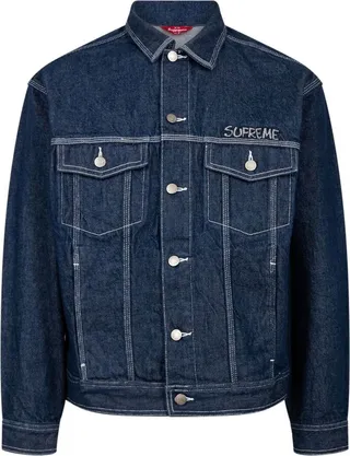 x Smurfs denim trucker jacket