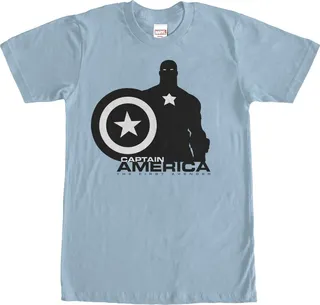 Men's Marvel Captain America Avenger T-Shirt - Light Blue - Large