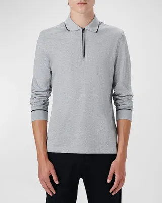Men's Quarter-Zip Polo Shirt