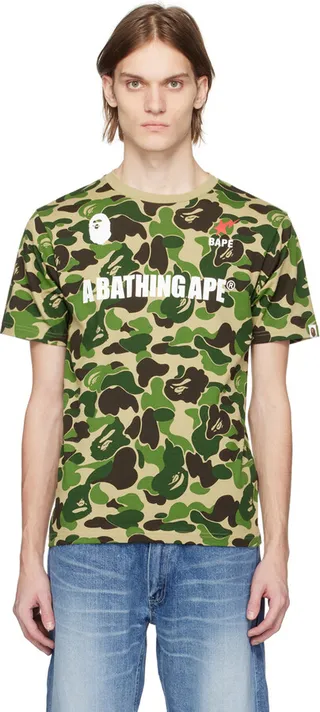 BAPE Green Big ABC Camo T-Shirt