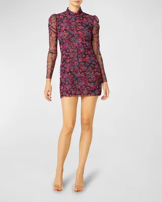 Stormi Mock-Neck Bodycon Mini Dress