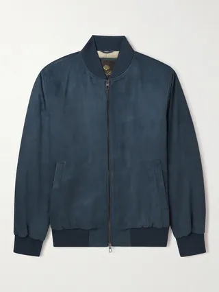 Suede Bomber Jacket