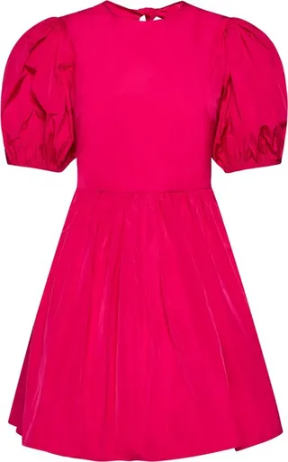 REDValentino Ruffle-Sleeved Backless Mini Dress