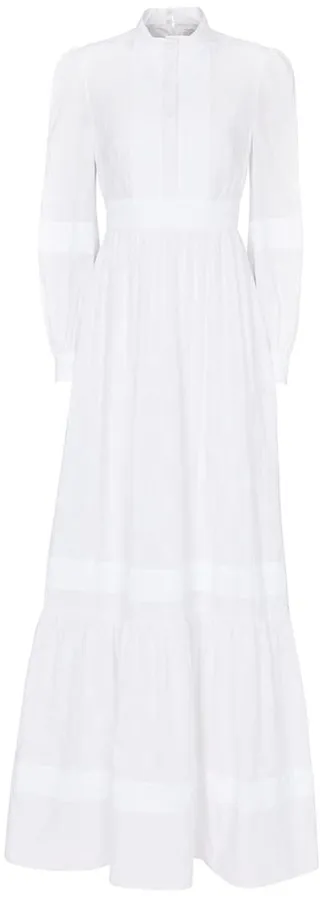 Ulrica cotton-blend voile bridal gown