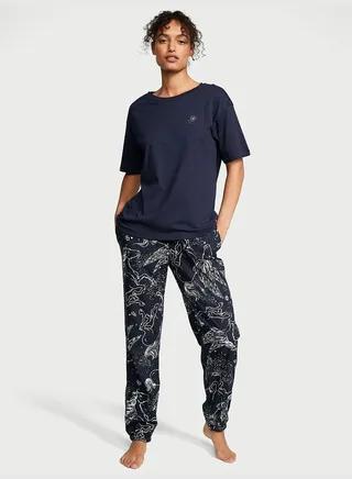 Flannel Jogger Tee-Jama Set