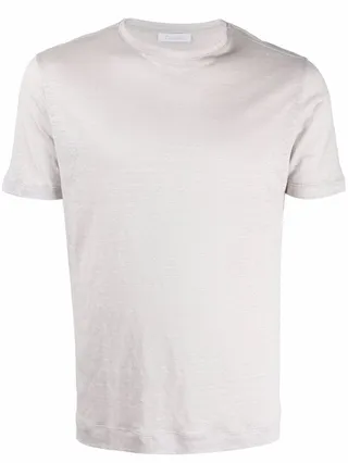 crew-neck fitted T-shirt