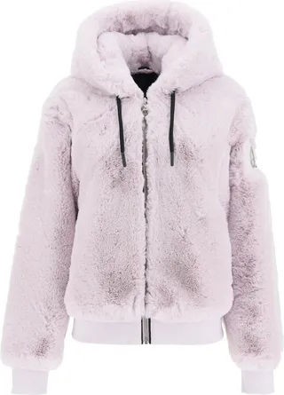 Moose Knuckles Faux Fur Drawstring Hooded Jacket