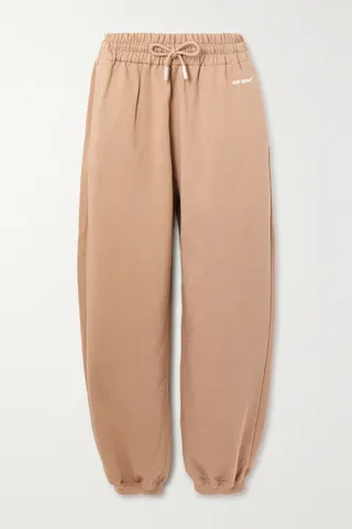 Off-White - Cotton-jersey Sweatpants - Brown