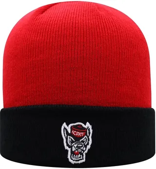 Men's Red and Black Nc State Wolfpack Core 2-Tone Cuffed Knit Hat