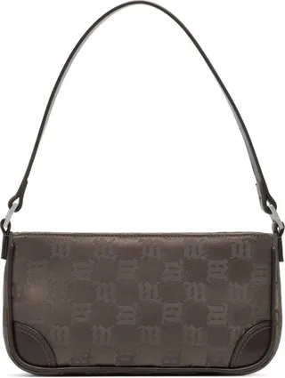 Patterned-Jacquard Shoulder Bag