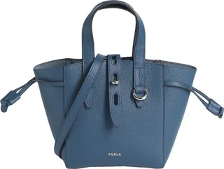 Furla Net Mini Tote Handbag Dark Green