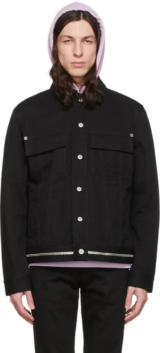 Givenchy Black 4G Denim Jacket