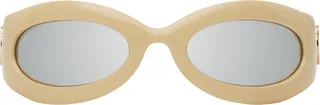 Gucci Beige Oval Sunglasses