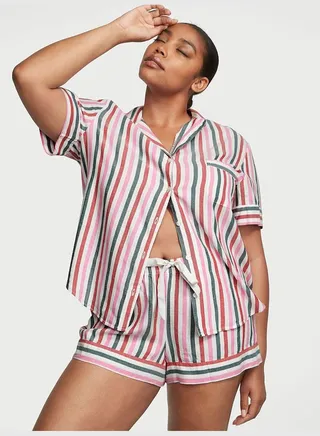 Flannel Short Pajama Set