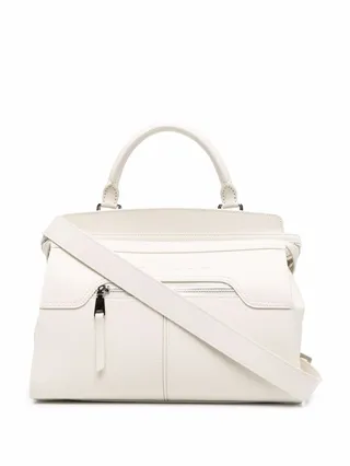 Logo-Embossed Zipped Tote Bag