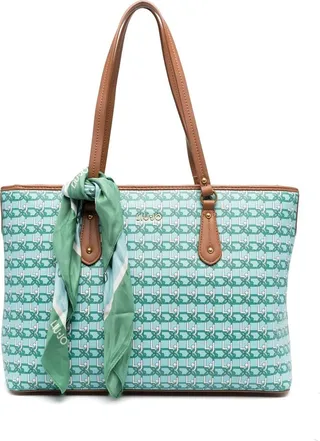 Monogram-Print Tote Bag