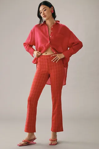 Sanctuary Carnaby Cropped Kick-Flare Pants Pink