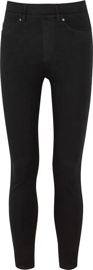 Spanx Clean Black Stretch-denim Leggings