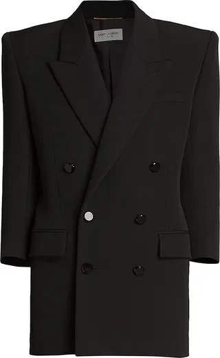 Wool Double-Breasted Coatdress